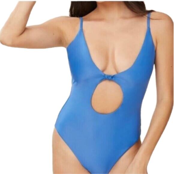 Andie Swim Blue One Piece Swimsuit The Santorini Size Medium - Picture 10 of 10